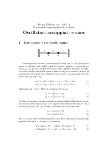 Oscillatori accoppiati e caos