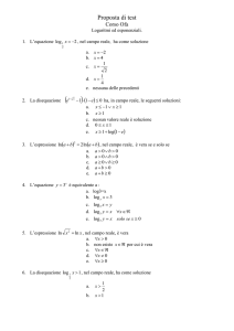Esponenziali e logaritmi per pre-test CISIA