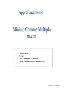 MINIMO COMUNE MULTIPLO (m