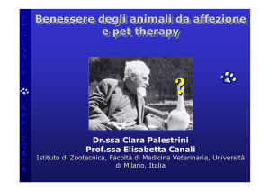 Benessere degli animali da affezione e pet therapy Benessere degli