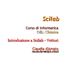 Scilab - Dipartimento di Informatica