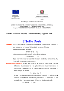 Effetto Joule - liceo bonghi