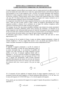 1 MISURA DELLA COMPONENTE ORIZZONTALE DEL CAMPO