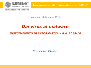 MODULO 27 - Dai virus al malware
