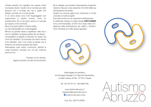 Brochure pieghevole - Autismo Abruzzo ONLUS