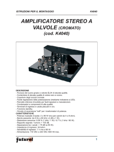 AMPLIFICATORE STEREO A VALVOLE