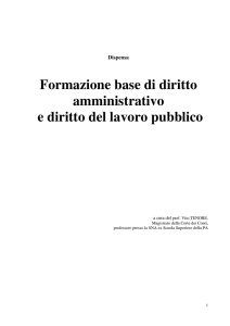 Formazione base di diritto amministrativo e diritto del lavoro pubblico