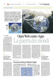 Open Web contro Apps - Corriere delle Comunicazioni