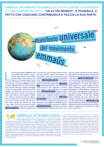 Manifesto Universale - Comunità Emmaus Ticino