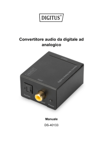 Convertitore audio da digitale ad analogico Manuale
