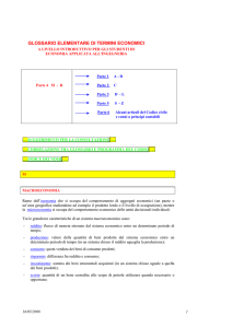 glossario elementare di termini economici