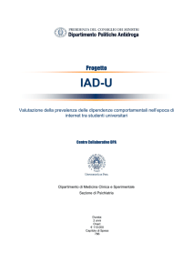 Progetto IAD-U - La Presidenza del Consiglio dei Ministri