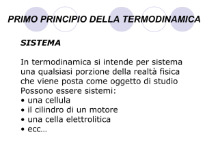 primo principio della termodinamica