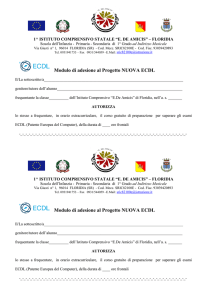 Iscrizione corso Nuova ECDL - " De Amicis "