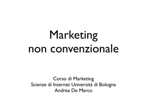Marketing Non Convenzionale - Corso di CRM di Andrea De Marco