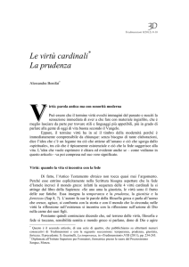 Le virtù cardinali La prudenza - Istituto Superiore per Formatori