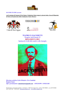 TEATRO P. GIACOMETTI Progetto Jack`Ometti #2 BOYS DON`T CRY!