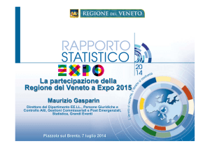 La partecipazione della Regione del Veneto a Expo 2015 La