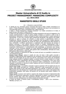 Manifesto degli Studi - Università degli Studi di Udine