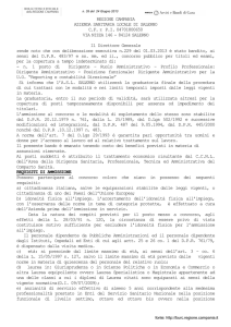 REGIONE CAMPANIA AZIENDA SANITARIA LOCALE DI