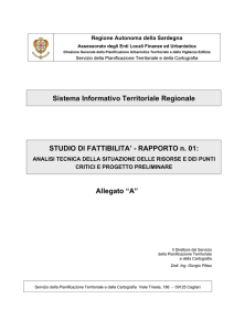 Sistema Informativo Territoriale Regionale STUDIO DI FATTIBILITA