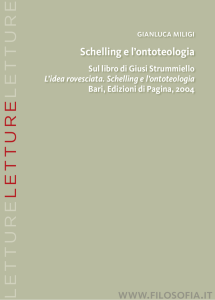 Schelling e l`ontoteologia. Su L`idea rovesciata di G