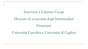 Intervista al Prof. Fabrizio Crespi
