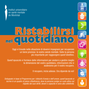 Ristabilirsi nel quotidiano - Institut universitaire en santé mentale de