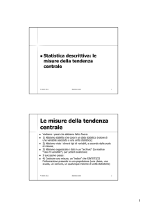 Le misure della tendenza centrale