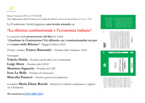 “La riforma costituzionale e l`economia italiana”