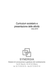 Curriculum - Synergia srl