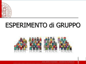 ESPERIMENTO di GRUPPO