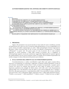 Autodeterminazione nel sistema dei diritti costituzionali