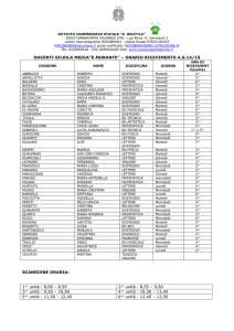 DOCENTI SCUOLA MEDIA”E.MORANTE” – ORARIO