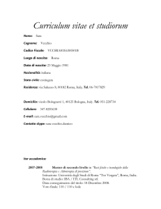 Curriculum vitae et studiorum