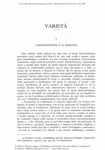 L`ARCHITETTURA E IL BAROCCO. Non sarebbe facile indicare un