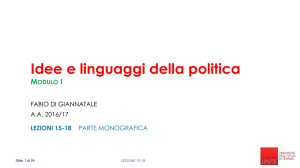 Idee e linguaggi della politica - Progetto e