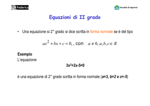 Equazioni di II grado