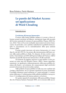 Le parole del Market Access: un`applicazione di Word Clouding