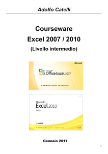 Courseware Excel 2007 / 2010