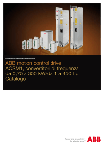 ABB motion control drive ACSM1, convertitori di frequenza da 0,75 a