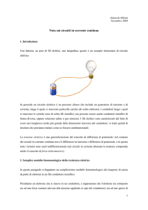 Nota sui circuiti in corrente continua