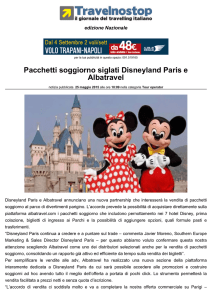 Pacchetti soggiorno siglati Disneyland Paris e