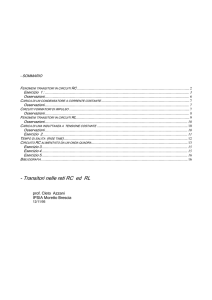 Transitori nelle reti RC ed RL - Home page sito web prof. Cleto Azzani