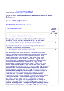 Programma versione italiana  - Ingegneria elettrica ed elettronica