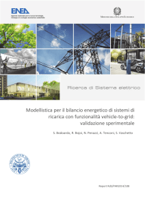 Modellistica per il bilancio energetico di sistemi di ricarica