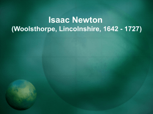 Isaac Newton - iismarianoquartodarborea.gov.it