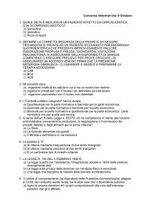 Concorso Infermieri Asl 5 Oristano 1. QUALE DIETA È INDICATA IN