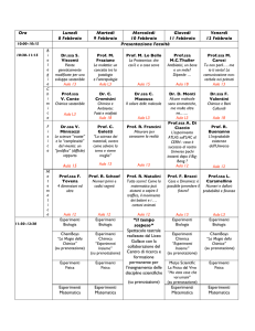 Programma - Macroarea di Scienze