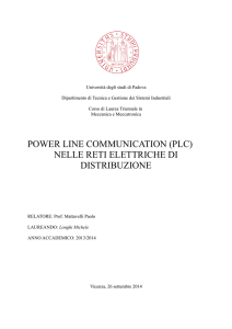 POWER LINE COMMUNICATION (PLC) NELLE RETI ELETTRICHE